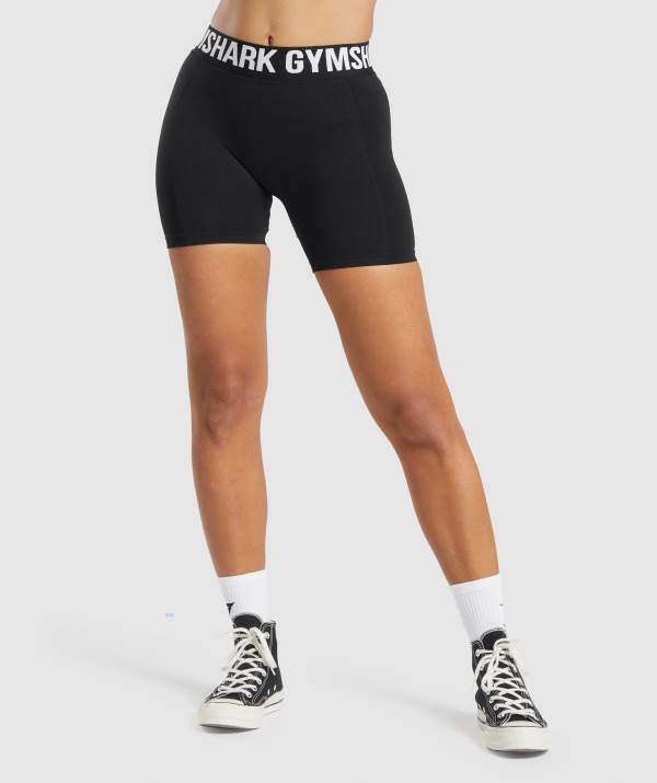 Damske Šortky Gymshark Flex Čierne | EG7218369
